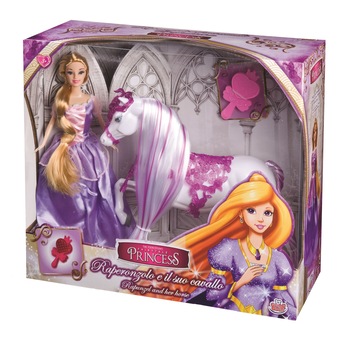 Papusa Rapunzel de 30 cm si calutul ei, Princess, GG02952E Papusa Rapunzel de 30 cm si calutul ei, Princess, GG02952E