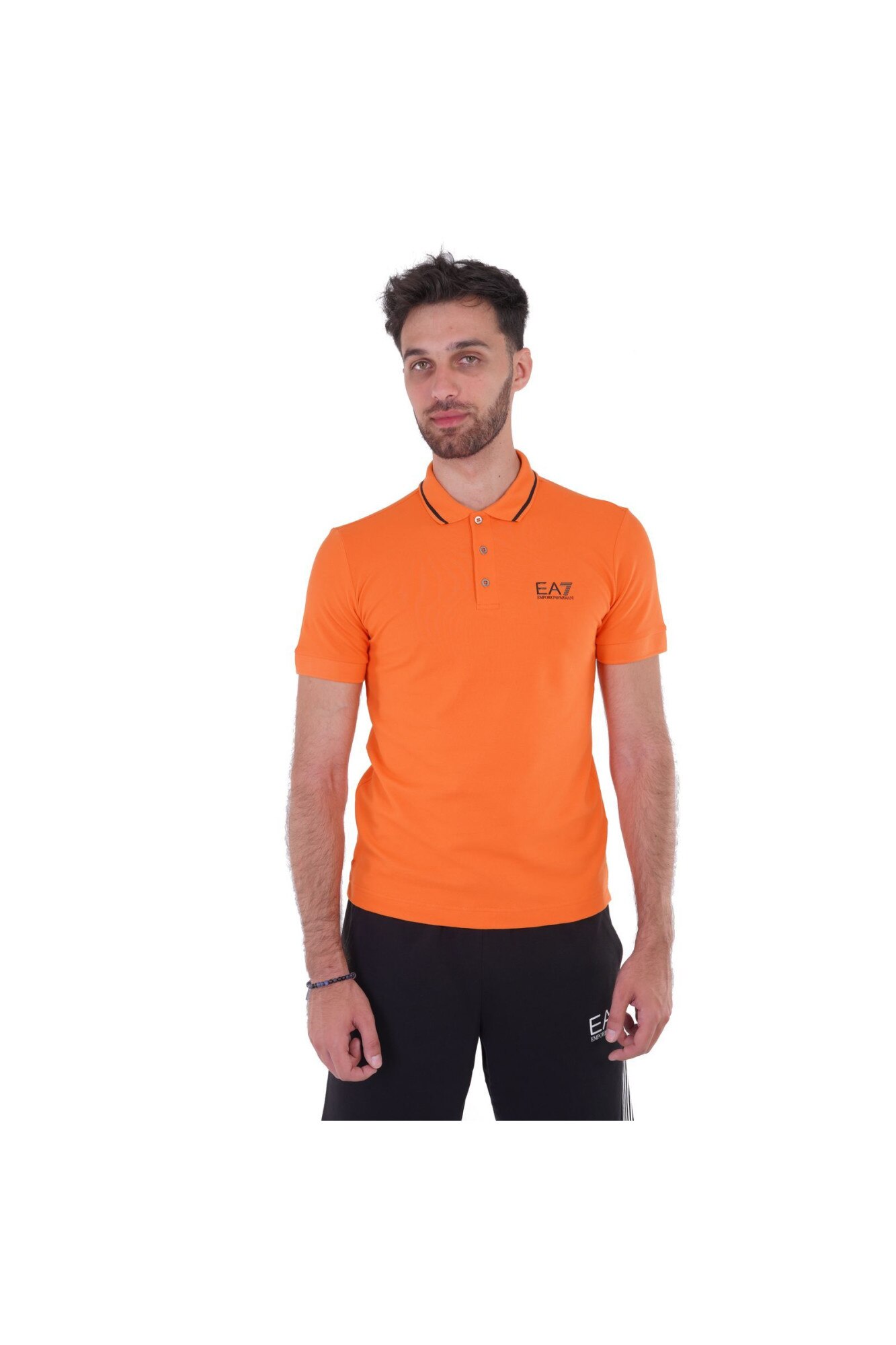 Tricou polo Emporio Armani EA7 Train Core Id M Polo Pq St 8NPF06PJ04Z01656 Barbati, Portocaliu, S