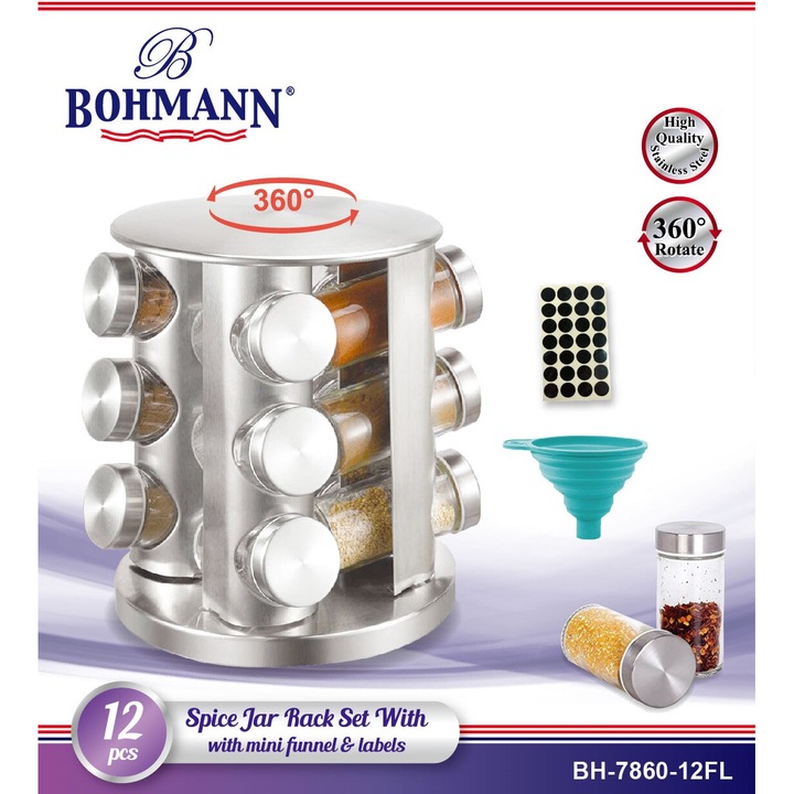Bohmann 12 részes fűszertartó BH-7860