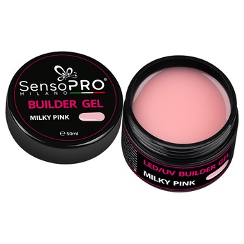 Gel Camuflaj Unghii SensoPRO Milano 50ml - Milky Pink Gel Camuflaj Unghii SensoPRO Milano 50ml - Milky Pink