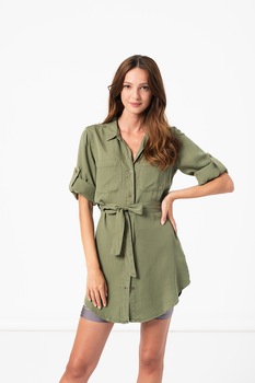 Haily's, Camasa din lyocell cu cordon si terminatie rotunda Tenny, Verde feriga Haily's, Camasa din lyocell cu cordon si terminatie rotunda Tenny, Verde feriga