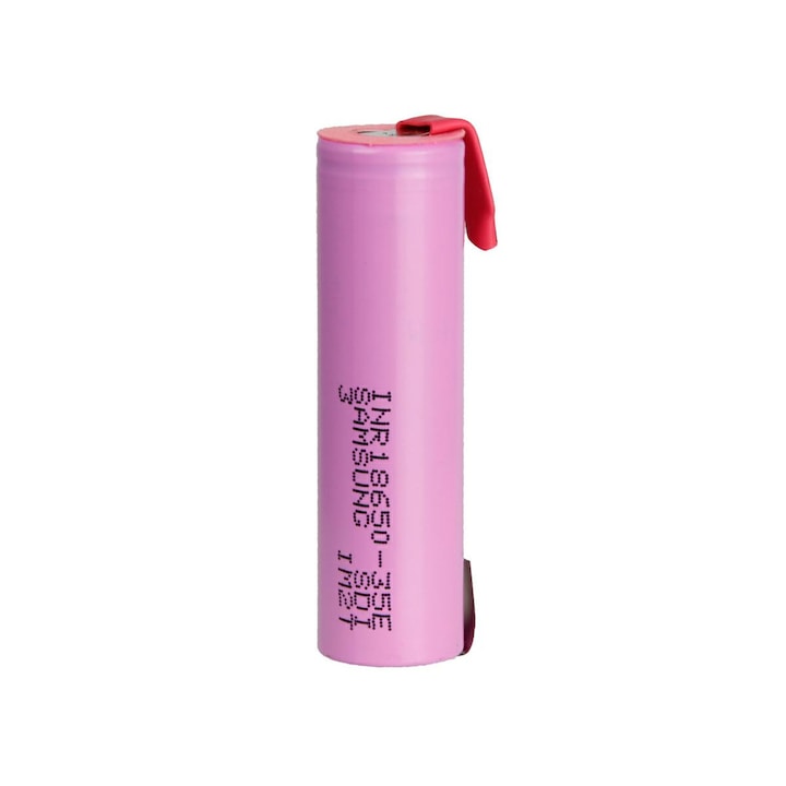Батерия SAMSUNG INR18650-35E 3500mAh Li-ION 3.7V 18.2x65.0mm 8A със запоени клеми