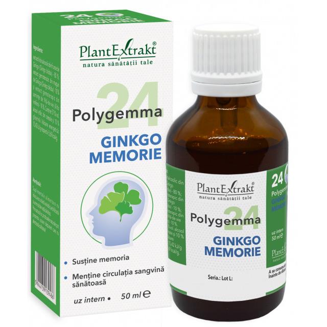 Polygemma 24 Ginkgo Memorie 50 mililitri PlantExtrakt