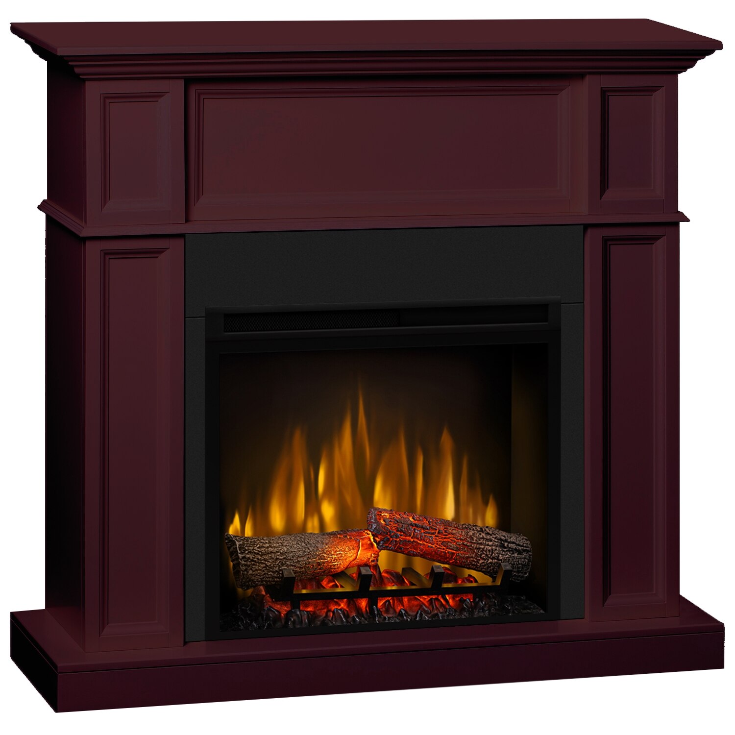 Semineu electric Torino Mini Burgundy cu focar electric 3D Dimplex Optiflame XHD23 si sunet