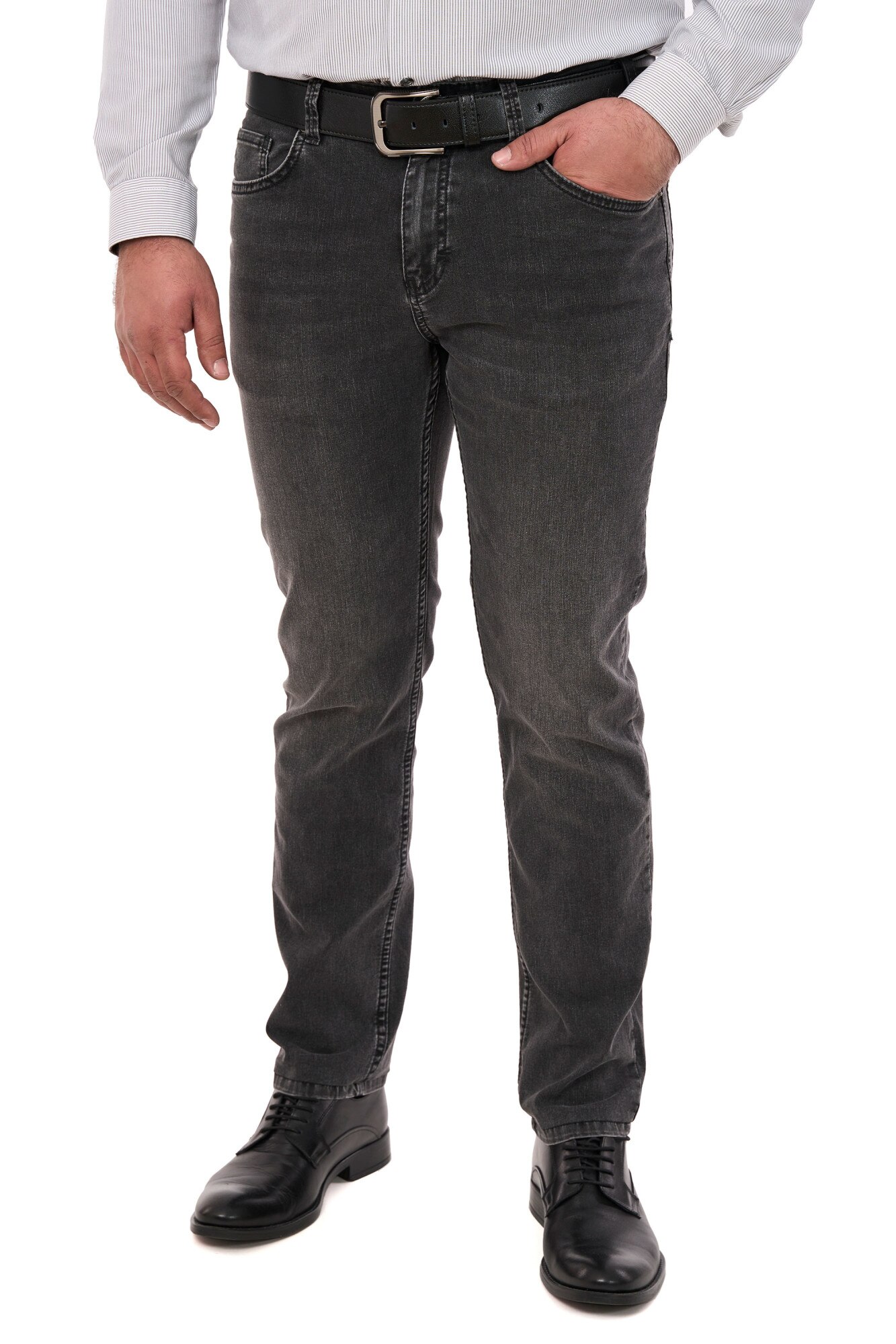 Blugi barbati cu aspect decolorat, Pitbull, Gri antracit