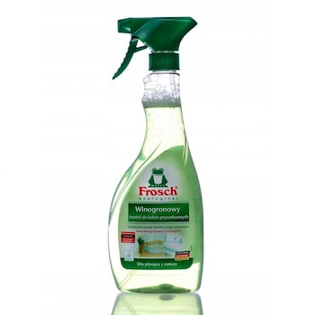 Solutie de curatare cabine de dus Frosch, Extract de struguri, 0.5 l Solutie de curatare cabine de dus Frosch, Extract de struguri, 0.5 l
