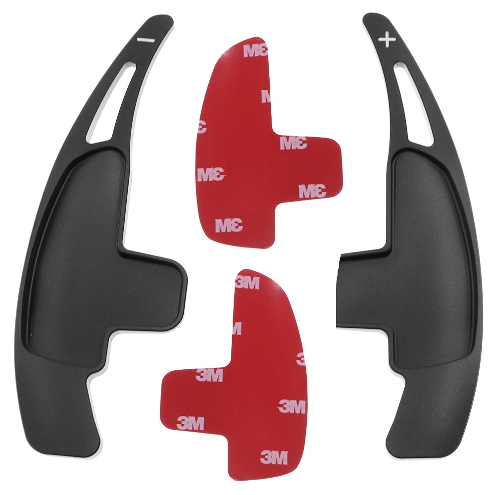 2Pcs Carbon Fiber Shifter Paddles For 2015+ A45 CLA45 C43 C63 E63 GLA45 AMG – Black/Red, UV Coated