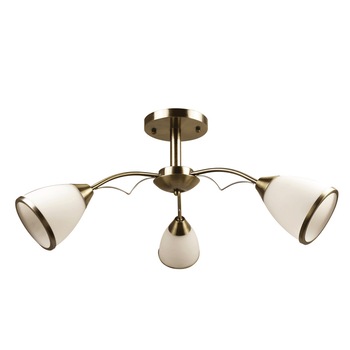 Lustra Interior Erste Monica 3x60W Max E27 EL0025770 Culoare Alama si Alb Lustra Interior Erste Monica 3x60W Max E27 EL0025770 Culoare Alama si Alb