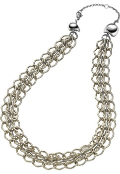 Colier cu sirag dublu, Breil Rockmantic, Otel inoxidabil, Aluminiu, 51 cm, Argintiu/Auriu Colier cu sirag dublu, Breil Rockmantic, Otel inoxidabil, Aluminiu, 51 cm, Argintiu/Auriu