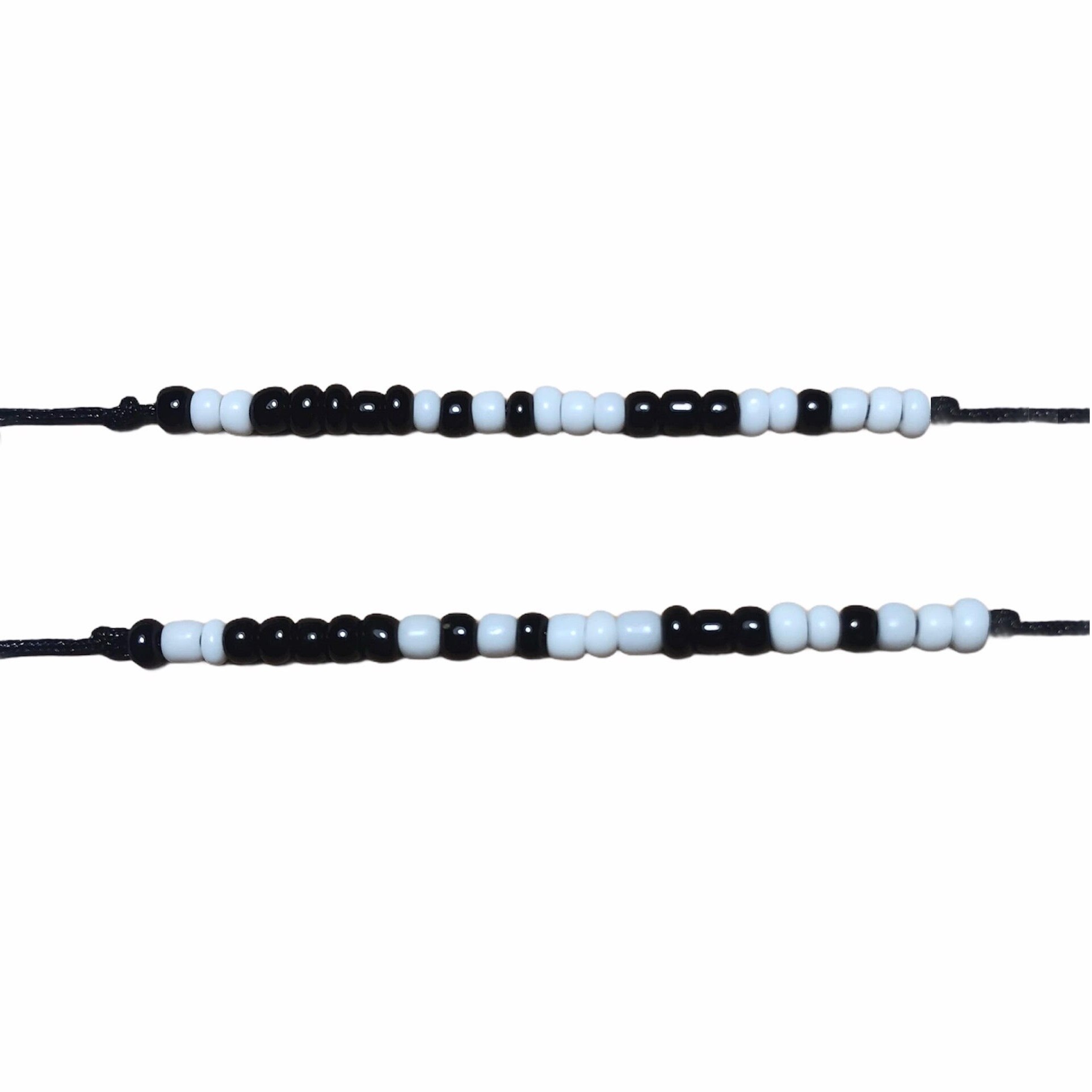 Set 2 x Bratara Gentelo black and white cu textul, I Love You, tip codul morse