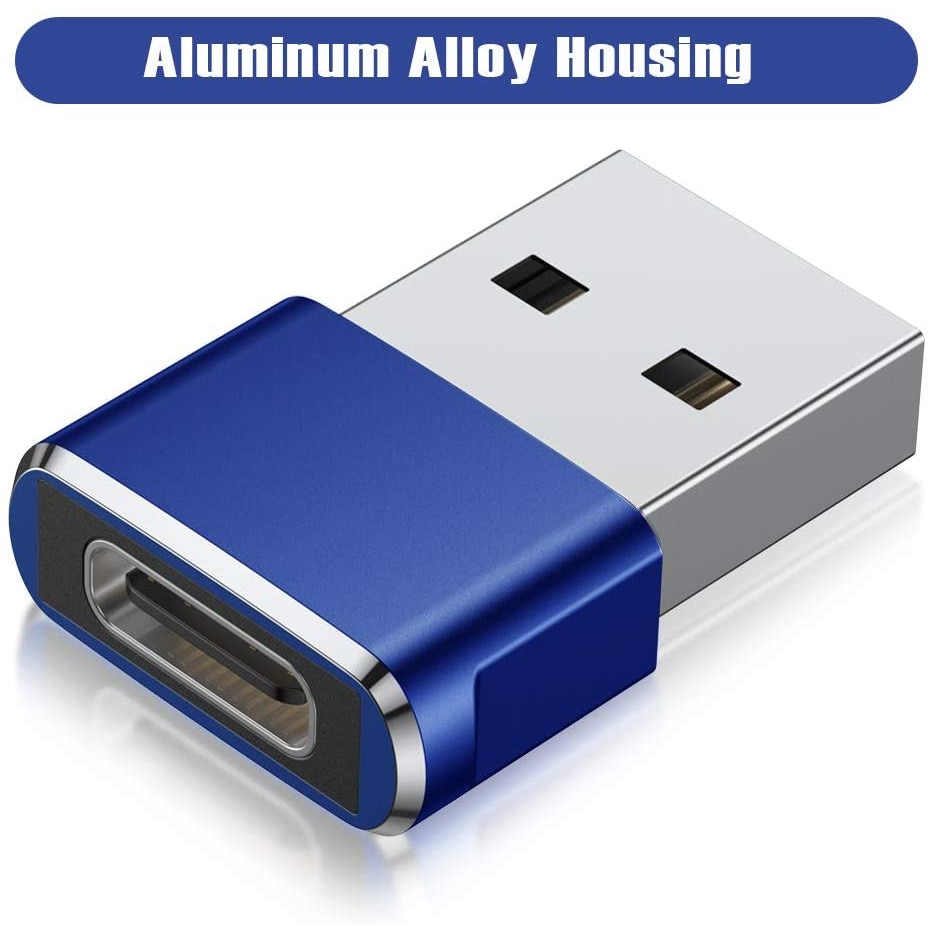 Комплект от 2 USB C-USB адаптера, Shield, Blue - eMAG.bg