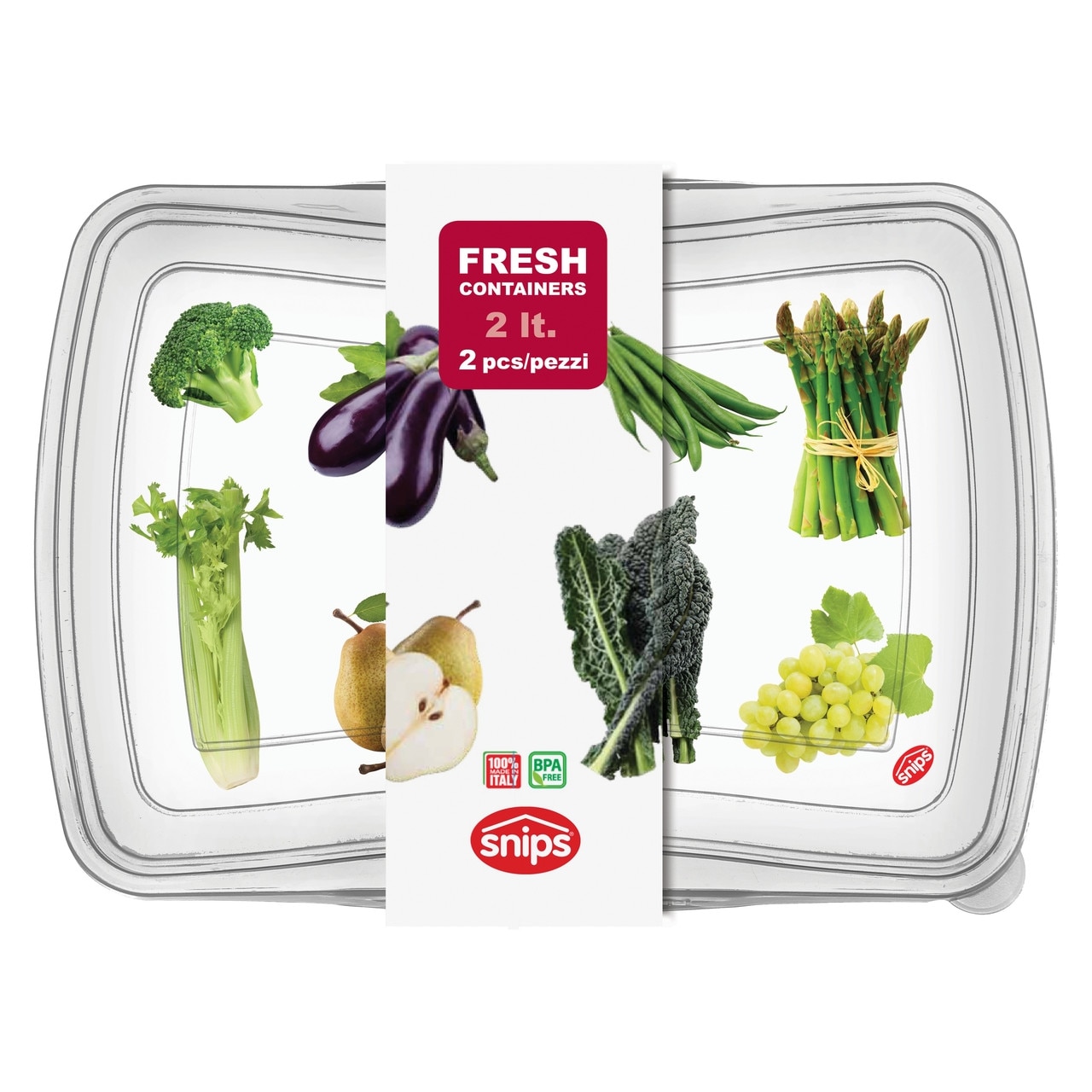 Set 2 caserole alimentare, Snips, Fresh Container, 2 L, polipropilena