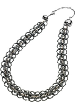 Colier cu sirag dublu, Breil Rockmantic, Otel inoxidabil, Aluminiu, 51 cm, Gri Colier cu sirag dublu, Breil Rockmantic, Otel inoxidabil, Aluminiu, 51 cm, Gri