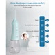 Irigator Bucal EvoSmart™ OR, Profesional Pentru Dus Bucal si Oral, Fara Fir, Portabil, Cu Baterie 1400mAh, 3 Trepte De Presiune, 300ml Rezervor, Capete Intradentare Incluse, Turcuaz