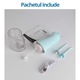 Irigator Bucal EvoSmart™ OR, Profesional Pentru Dus Bucal si Oral, Fara Fir, Portabil, Cu Baterie 1400mAh, 3 Trepte De Presiune, 300ml Rezervor, Capete Intradentare Incluse, Turcuaz