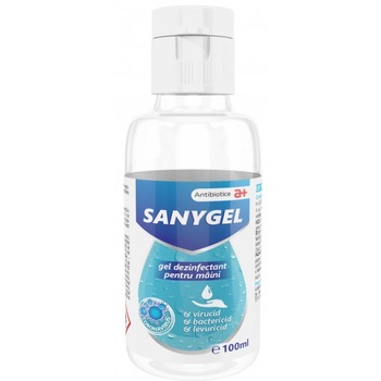Gel dezinfectant pentru maini pe baza de etanol denaturat, Sanygel, 100 ml Gel dezinfectant pentru maini pe baza de etanol denaturat, Sanygel, 100 ml