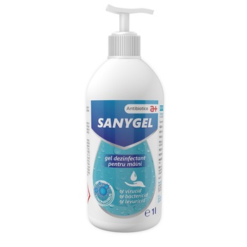 Gel dezinfectant pentru maini pe baza de etanol denaturat, Sanygel, 1000 ml Gel dezinfectant pentru maini pe baza de etanol denaturat, Sanygel, 1000 ml