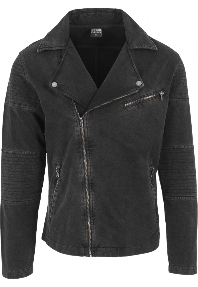 Geaca subtire acid biker Urban Classics, Gri-inchis