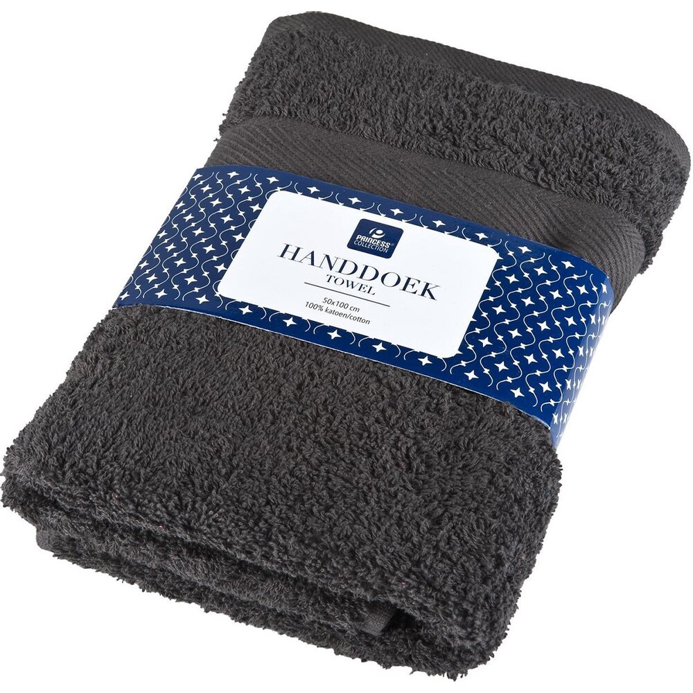 Prosop baie corp Princess, 50 x 100 cm, 500 g/mp, 100% bumbac, gri