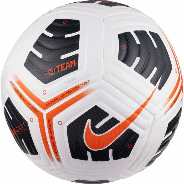 Minge fotbal Nike Academy Pro, alb/negru/portocaliu, 5