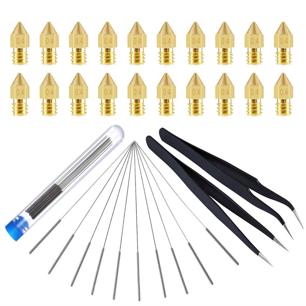 Set 20 duze pentru imprimanta, FAC, 33 piese,10 ace, 2 pensete, Multicolor