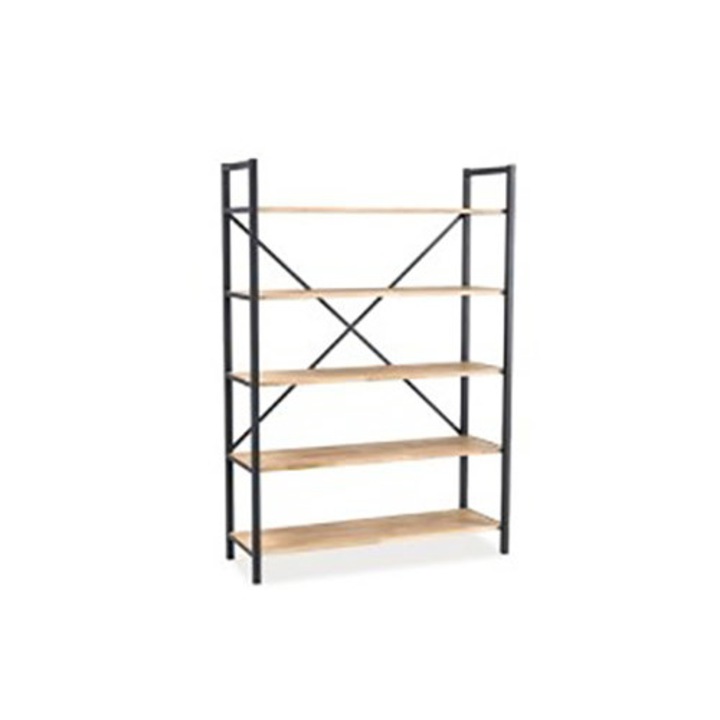 Fémvázas polc, 5 fapolc, Loras, 176x120 cm