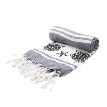 Prosop spa/plaja 0118 , 90x180 cm ,100% bumbac , greutate 275g , model broscute testoase , culoare gri cenusiu Prosop spa/plaja 0118 , 90x180 cm ,100% bumbac , greutate 275g , model broscute testoase , culoare gri cenusiu