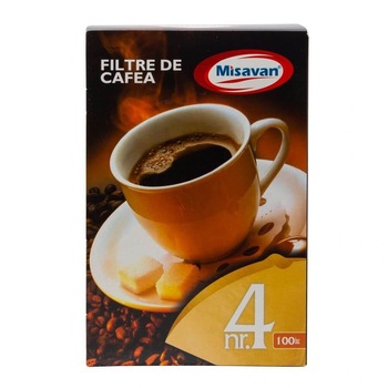 Set 100 Filtre de Cafea Misavan, Nr.4 Set 100 Filtre de Cafea Misavan, Nr.4