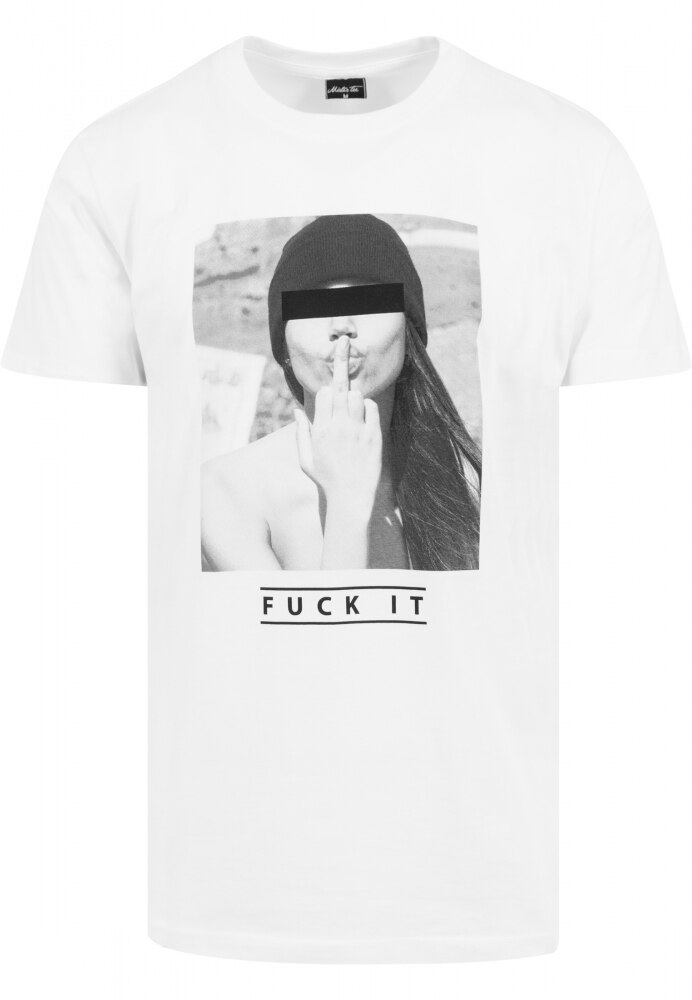 Tricou cu mesaje obscene F#oKIT Mister Tee, Alb