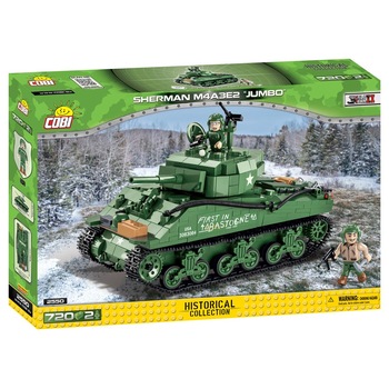 Set de Construit Tanc Sherman M4A3E2 Jumbo, 720 piese Set de Construit Tanc Sherman M4A3E2 Jumbo, 720 piese