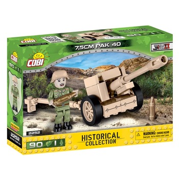 Set de Constructie Tun 7.5 cm PAK 40, 90 piese Set de Constructie Tun 7.5 cm PAK 40, 90 piese