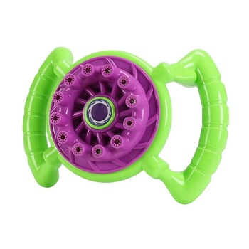 Jucarie interactiva - Volan de facut baloane sapun, mov/verde Jucarie interactiva - Volan de facut baloane sapun, mov/verde