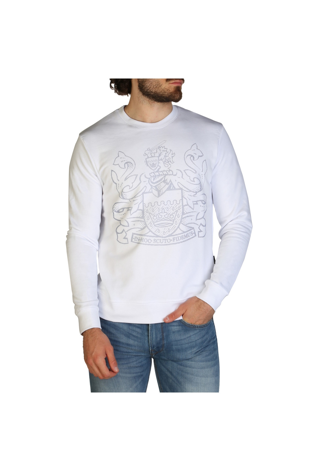 Hanorac barbati Aquascutum model FAI001, Alb