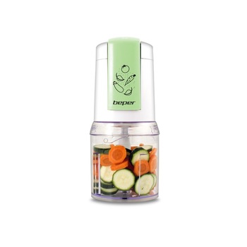 Tocator electric, 300 W, capacitate 500 ml, 2 trepte de viteza, Beper, 90.326 Tocator electric, 300 W, capacitate 500 ml, 2 trepte de viteza, Beper, 90.326