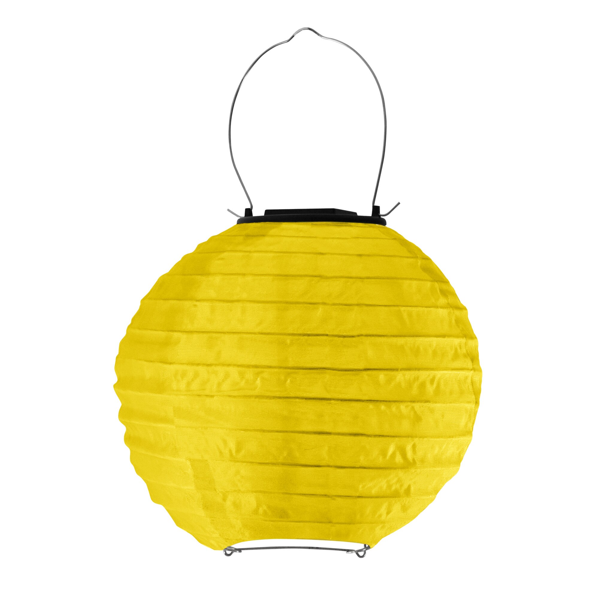 Lampion solar LED, Polux, rezistent la apa, cu sistem de prindere, galben, 20 cm