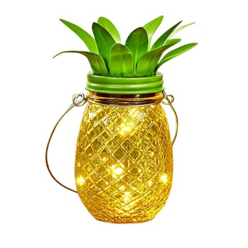 Lampa Solara cu Led, model ananas, verde/galben,12.5 x 18.5 cm Lampa Solara cu Led, model ananas, verde/galben,12.5 x 18.5 cm