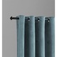 Set draperii din catifea cu inele negre, Madison, 200x255 cm, densitate 700 g/ml, Stone, 2 buc