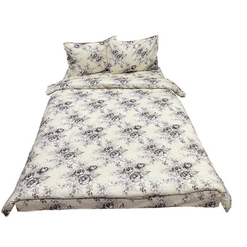 S lenjerie pat dublu, gri/crem, pentru saltea intre 160-180cm,  S lenjerie pat dublu, gri/crem, pentru saltea intre 160-180cm,