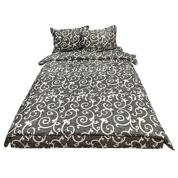 Lenjerie pat King Size, neagra, pentru saltea mai mare de 180cm,  Lenjerie pat King Size, neagra, pentru saltea mai mare de 180cm,