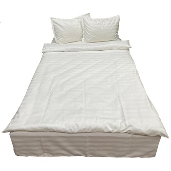 Lenjerie pat King Size, alba, pentru saltea mai mare de 180cm,  Lenjerie pat King Size, alba, pentru saltea mai mare de 180cm,