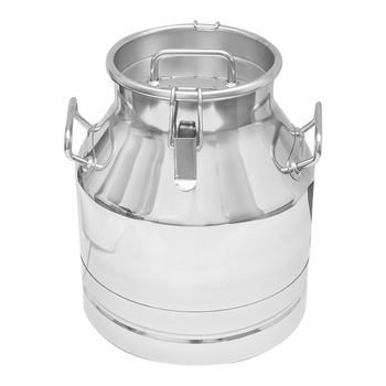 Bidon de inox pentru lapte cu cleme 20L aparat de muls vaci Breckner Germany Bidon de inox pentru lapte cu cleme 20L aparat de muls vaci Breckner Germany