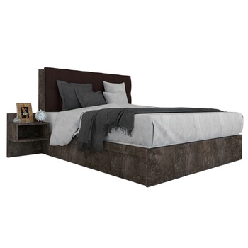 Pat Tapitat Genarom LEX 160 Fara Leat, 4299 / Kronos 06, 204 x 95 x 169 cm Pat Tapitat Genarom LEX 160 Fara Leat, 4299 / Kronos 06, 204 x 95 x 169 cm