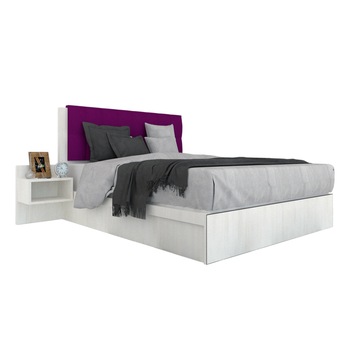 Pat Tapitat Genarom LEX 140 Fara Leat, 8548 / Rico 07, 204 x 95 x 149 cm Pat Tapitat Genarom LEX 140 Fara Leat, 8548 / Rico 07, 204 x 95 x 149 cm