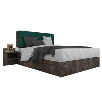 Pat Tapitat Genarom LEX 160 Fara Leat, 4299 / Kronos 04, 204 x 95 x 169 cm Pat Tapitat Genarom LEX 160 Fara Leat, 4299 / Kronos 04, 204 x 95 x 169 cm