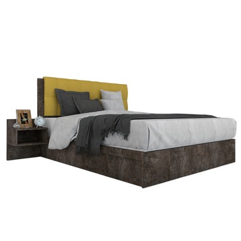 Pat Tapitat Genarom LEX 180 Fara Leat, 4299 / Rico 10, 204 x 95 x 189 cm Pat Tapitat Genarom LEX 180 Fara Leat, 4299 / Rico 10, 204 x 95 x 189 cm