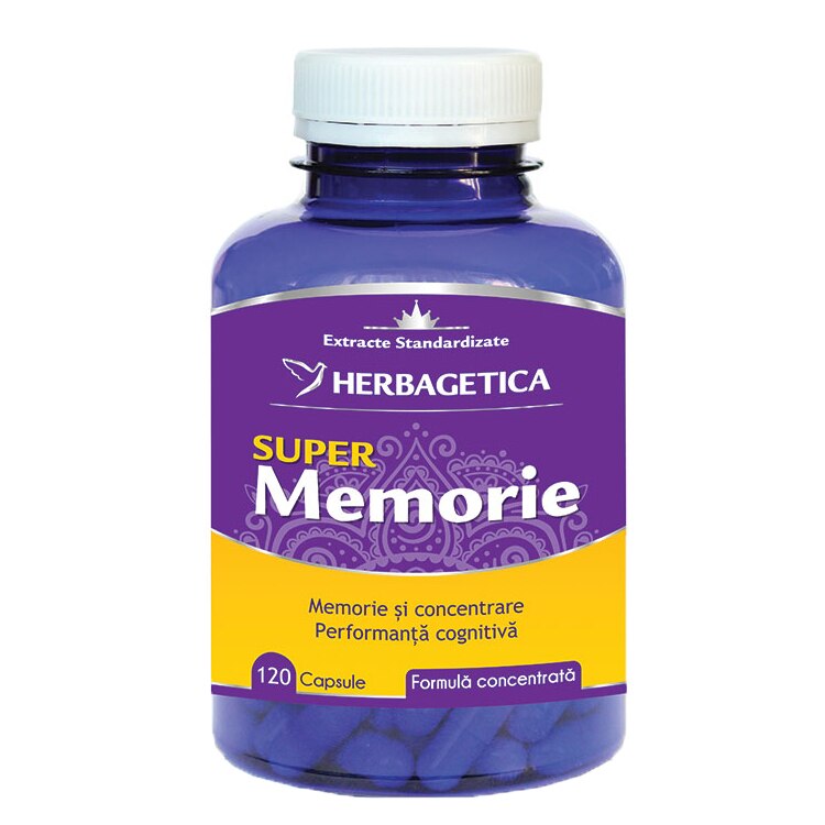 Supliment alimentar Super Memorie Herbagetica, 120 capsule
