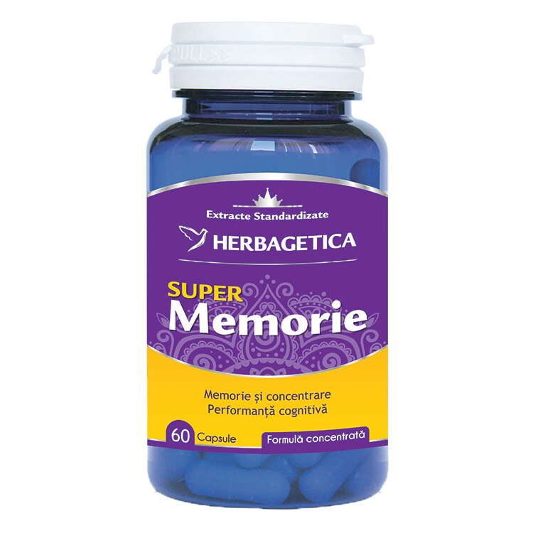 Supliment alimentar Super Memorie Herbagetica, 60 capsule