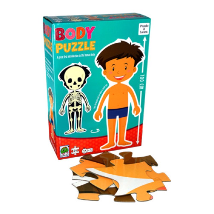 Пъзел Човешко тяло - момче, Barbo Toys, 24 части, картон