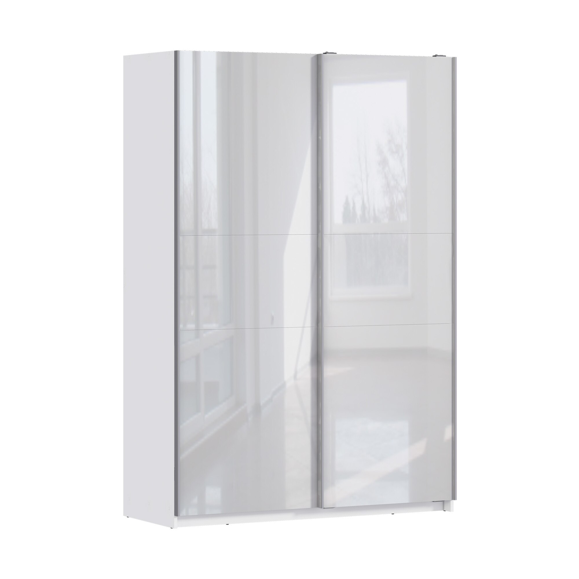 Dulap cu usi glisante Sani Medea 150x64x222,4 cm, Alb lucios