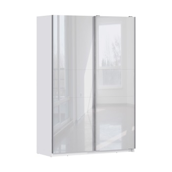 Dulap cu usi glisante Sani Medea 150x64x222,4 cm, Alb lucios Dulap cu usi glisante Sani Medea 150x64x222,4 cm, Alb lucios